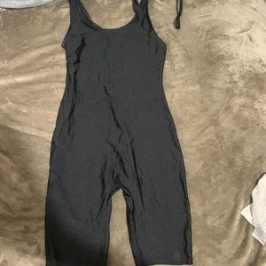 Black silky romper nicely fitted from Amazon